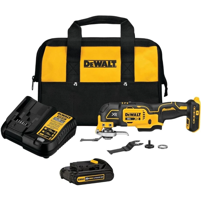 Dewalt DCS356C1-R 20V MAX* XR 3-Speed Cordless Oscillating Multi-Tool Kit - Yellow/Black by Dewalt - Refurbished - Premium condition - US$233.49