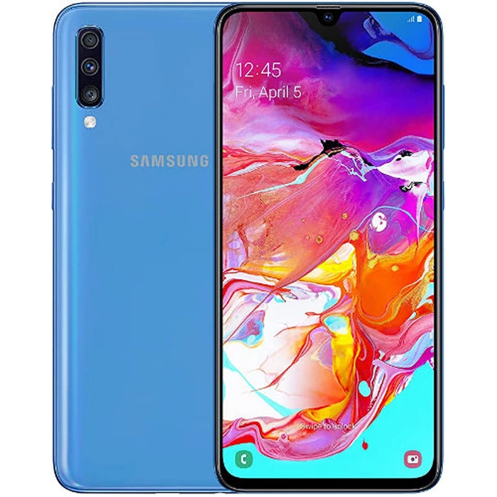 Galaxy A70 - 128GB - 6GB RAM - 1 Physical SIM - Blue - Unlocked by Samsung - Refurbished - Acceptable condition - US$222.94