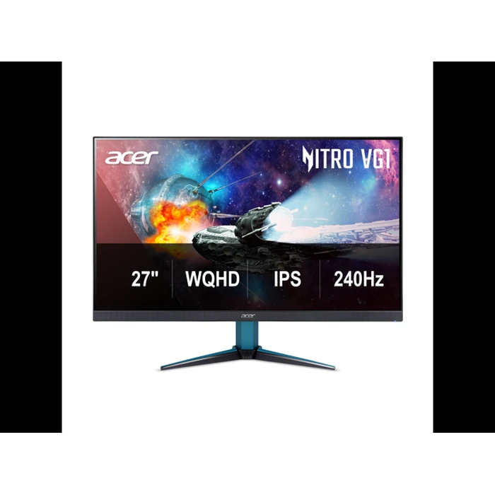 Acer Nitro 27" WQHD 2K 1440P 240HZ IPS 0.5ms with AMD FreeSync Premium HDR400 Gaming Computer Monitor with Speakers VG272U W2BMIIPX by Acer America - Open Boxproduct Type condition