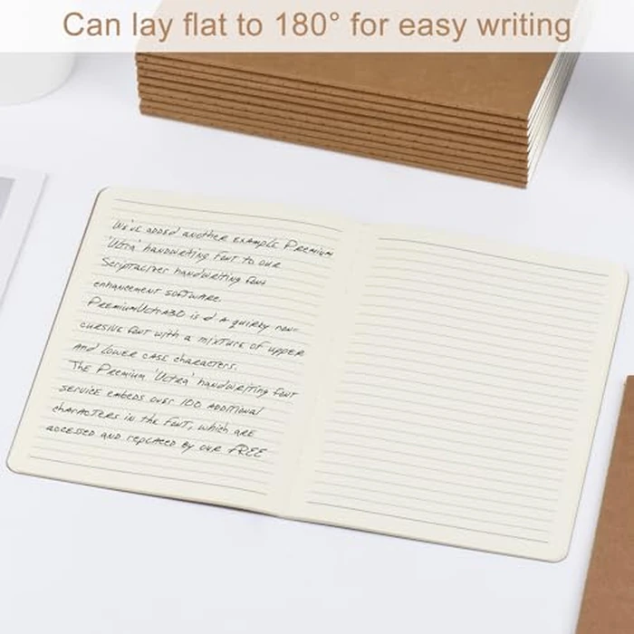 ZCZN 24 Pack A5 Lined Notebook, Jounural Kraft Notebooks 60 Pages(30 Sheets), 8.15 * 5.5 Inches Notebooks Bulk, Diary, Subject, Memo Notebbos for Work, School, Office by ZCZN - Image 5