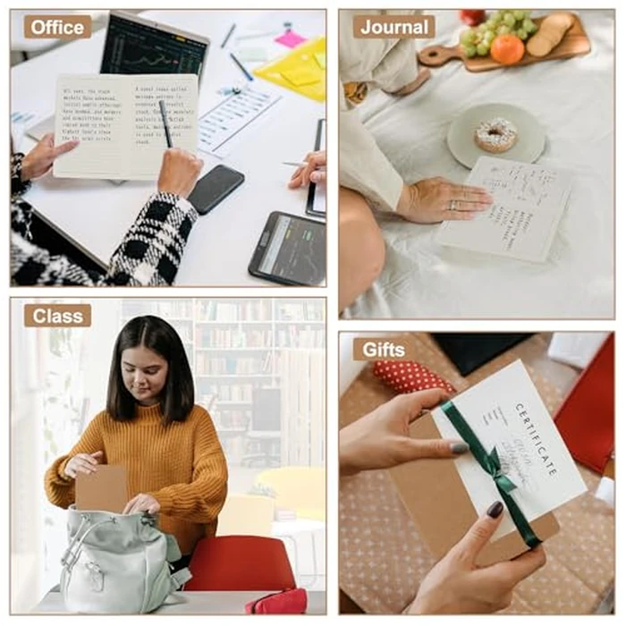ZCZN 24 Pack A5 Lined Notebook, Jounural Kraft Notebooks 60 Pages(30 Sheets), 8.15 * 5.5 Inches Notebooks Bulk, Diary, Subject, Memo Notebbos for Work, School, Office by ZCZN - Image 9
