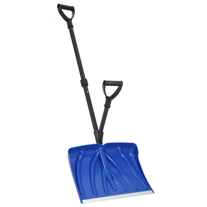 Snow Shovel, 18x13 in Blade, Ergonomic Snow Shovels with Assisted D-Ring Handle, 4.5LBS Lightweight Steel Shoveling Tool for Driveway Walkway Garden Patio Yard Camping, Blue & Black by Garvee - Image 1