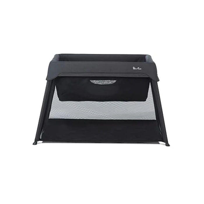 Silver Cross Slumber 3-in-1 Travel Crib - Multi-use, Converts from Bassinet to Crib to Playard - Portable, Lightweight, Easy to Pack with Comfortable Mattress, for Infants to Toddlers, Black by Silver Cross - Image 1