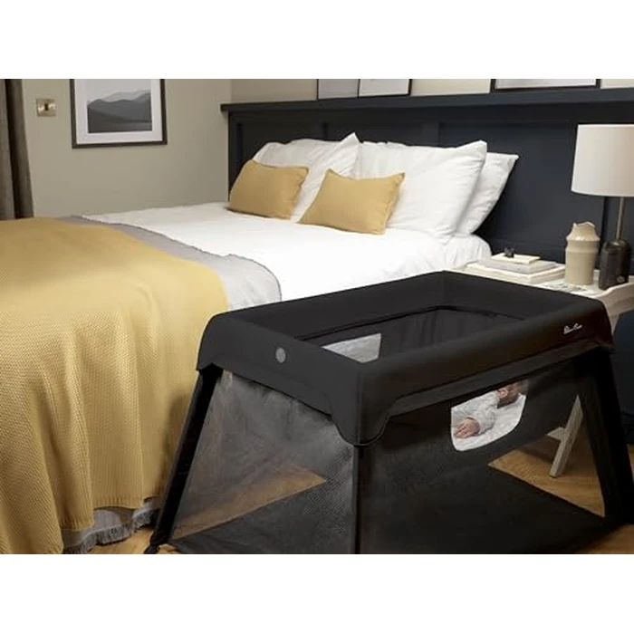 Silver Cross Slumber 3-in-1 Travel Crib - Multi-use, Converts from Bassinet to Crib to Playard - Portable, Lightweight, Easy to Pack with Comfortable Mattress, for Infants to Toddlers, Black by Silver Cross - Image 2