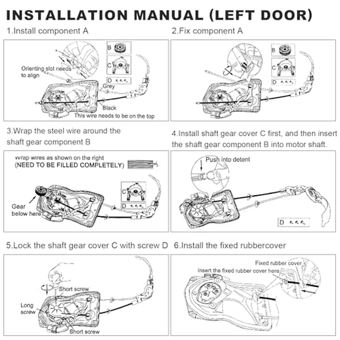 OTO-K Sliding Door Cable Compatible with Toyota Sienna 2003 2004 2005 2006 2007 2008 2009 2010,Right Passenger Side Power Sliding Door Cable Kit w/o Motor,Replace#85620-08042 by OTO-KAUTOPARTS - Image 8