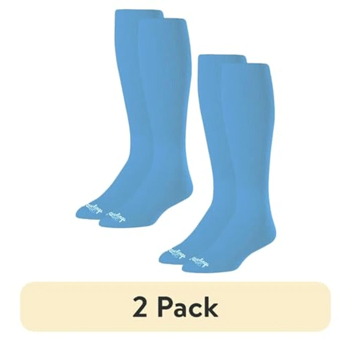 Baseball Socks 2 Pair (Medium/Columbia Blue) by Rawlings - Image 2