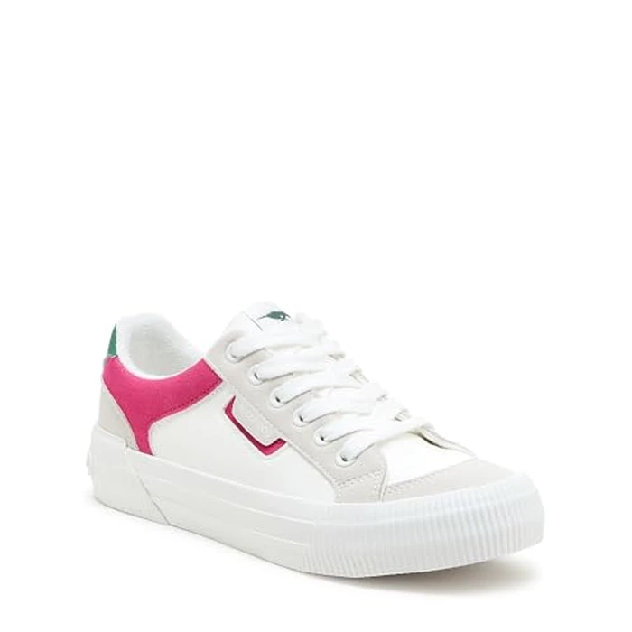 Rocket Dog Women's Cheery Sneaker, White/Fuchsia, 9 by Rocket Dog - Used - Like New condition - CA$32.40