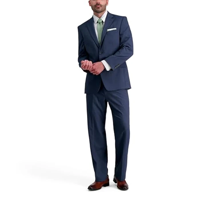 Haggar J.M Subtle Print Classic Fit Suit Separates - Pants and Jackets Blue Windowpane by Haggar - Image 2