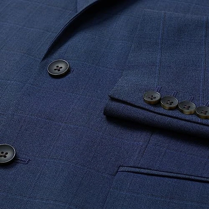 Haggar J.M Subtle Print Classic Fit Suit Separates - Pants and Jackets Blue Windowpane by Haggar - Image 3