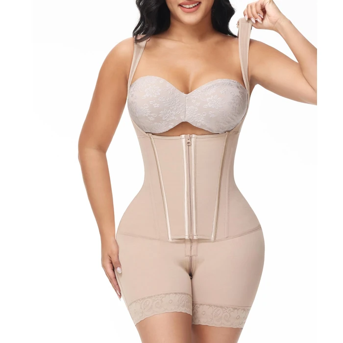 M MYODRESS Fajas Colombianas Moldeadoras Full Body Shapewear Tummy Control Faja Body Shaper Girdles Postpartum Faja Post Surgery Compression Garment Tummy Tuck Bbl Shapewear Beige M by M MYODRESS - Used - Very Good condition - US$46.54