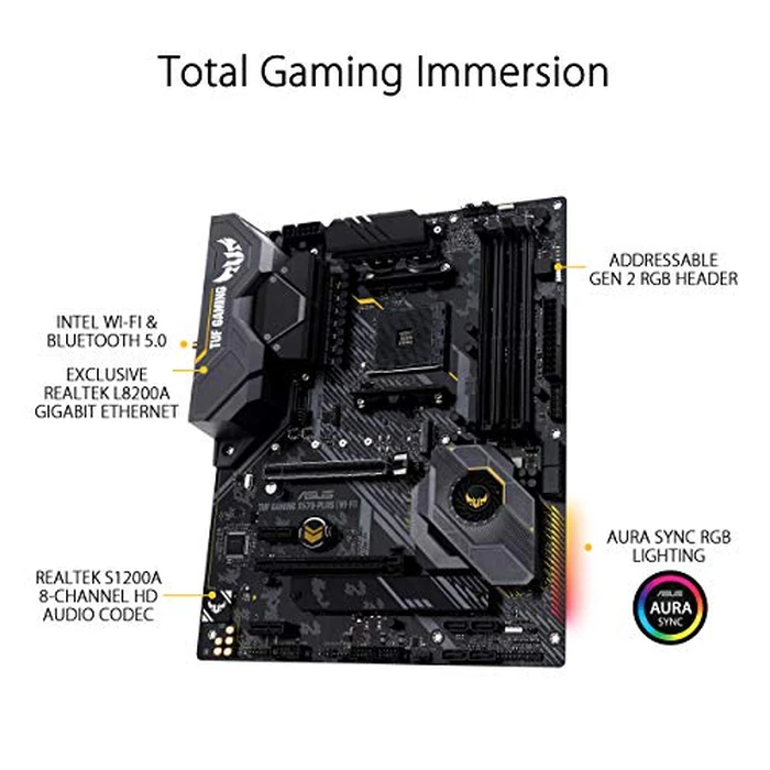 ASUS AM4 TUF Gaming X570-Plus (Wi-Fi) AM4 Zen 3 Ryzen 5000 & 3rd Gen Ryzen ATX Motherboard with PCIe 4.0, Dual M.2, 12+2 with Dr. MOS Power Stage by ASUS - Image 5