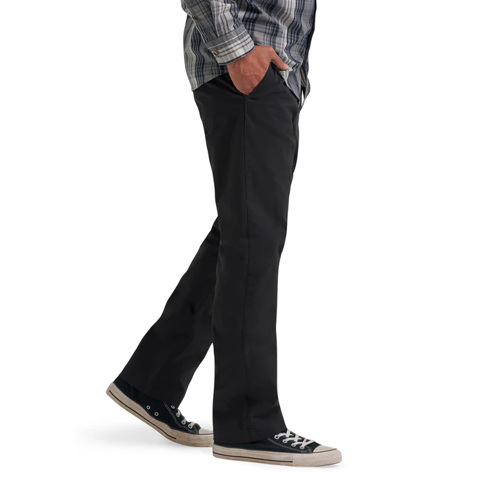 Wrangler Men's Straight Fit Flat Front Chino, Jet Black, 36W x 32L by Wrangler Authentics - Image 4
