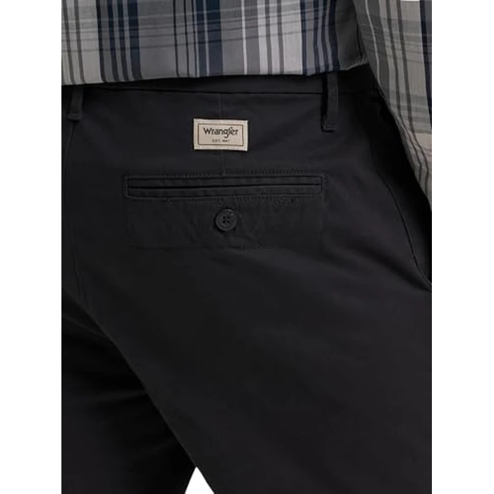 Wrangler Men's Straight Fit Flat Front Chino, Jet Black, 36W x 32L by Wrangler Authentics - Image 8