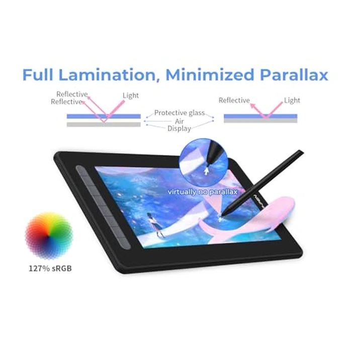 XP-Pen Drawing Tablet with Screen Artist 12 2nd, Graphic Pen Display Tablet with X3 Battery-Free Stylus 8192 Pen Pressure 127% sRGB Fully-Laminated Display Compatible with Windows, MAC, Android by XPPen - Image 6