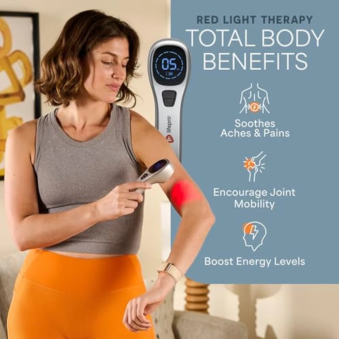 Lifepro Infrared & Red Light Therapy for Body Joints & Muscles Wellness Support, Portable Red Light Therapy Device, Near Infrared Light Therapy for Body & Face - Use 3 wavelengths by LifePro - Image 2
