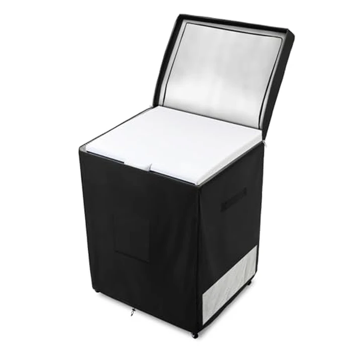 Deep Freezer Covers for Outside,Heavy Duty 600D Durable Chest Freezer Cover Waterproof,Outdoor Freezer Covers for Outside 7.0 Cubic Feet Chest Freezer,Top with Zipper to Open(38"W x 23"D x 34"H,Black) by Dalema - Image 1