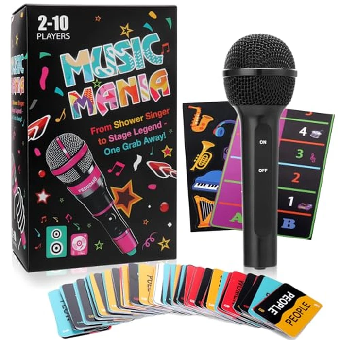 Mity rain Music Party Games - Fast-Paced Music Trivia Card Games for 2-10 Players | Fun Family Games & Adult Card Games with Lyrics ChallengePerfect for Game Night & Music Lovers! by Mity rain - Used - Like New condition
