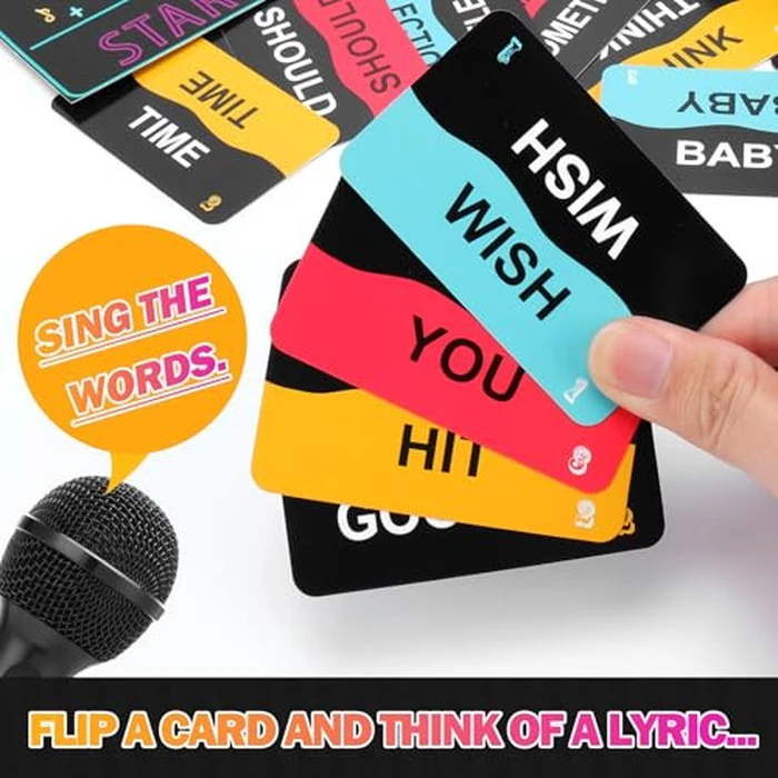 Mity rain Music Party Games - Fast-Paced Music Trivia Card Games for 2-10 Players | Fun Family Games & Adult Card Games with Lyrics ChallengePerfect for Game Night & Music Lovers! by Mity rain - Image 2