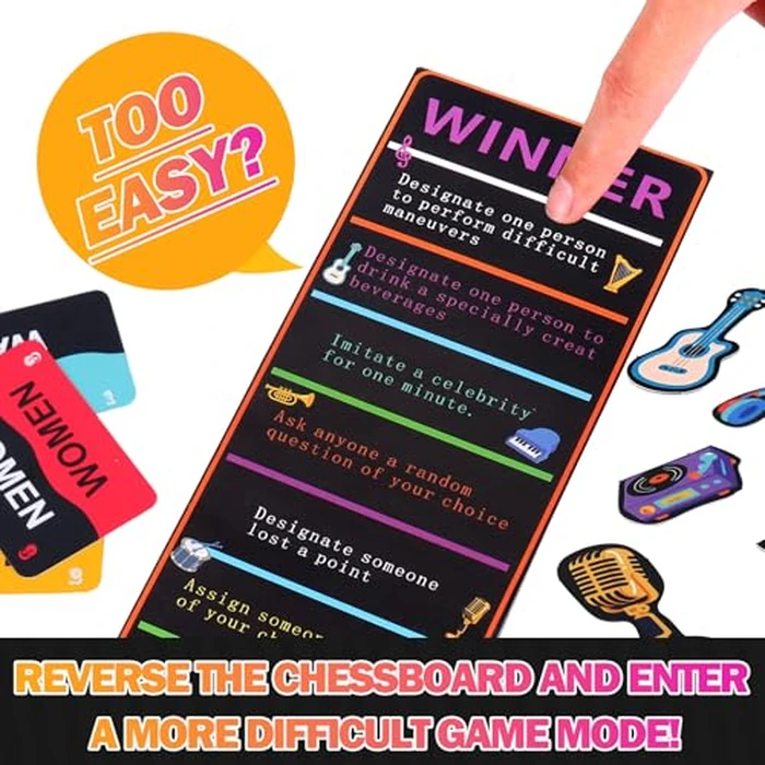 Mity rain Music Party Games - Fast-Paced Music Trivia Card Games for 2-10 Players | Fun Family Games & Adult Card Games with Lyrics ChallengePerfect for Game Night & Music Lovers! by Mity rain - Image 3