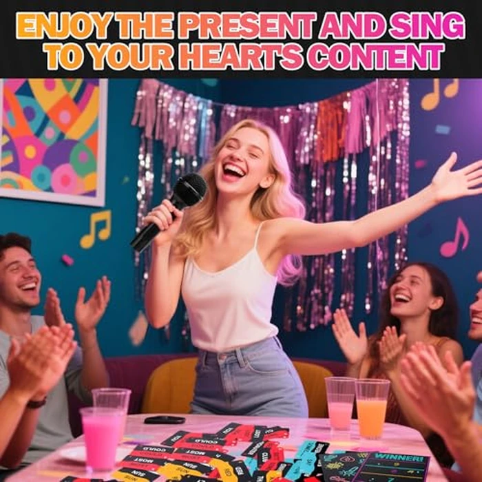 Mity rain Music Party Games - Fast-Paced Music Trivia Card Games for 2-10 Players | Fun Family Games & Adult Card Games with Lyrics ChallengePerfect for Game Night & Music Lovers! by Mity rain - Image 5