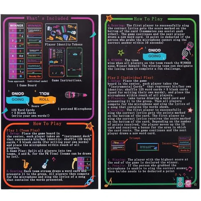 Mity rain Music Party Games - Fast-Paced Music Trivia Card Games for 2-10 Players | Fun Family Games & Adult Card Games with Lyrics ChallengePerfect for Game Night & Music Lovers! by Mity rain - Image 7