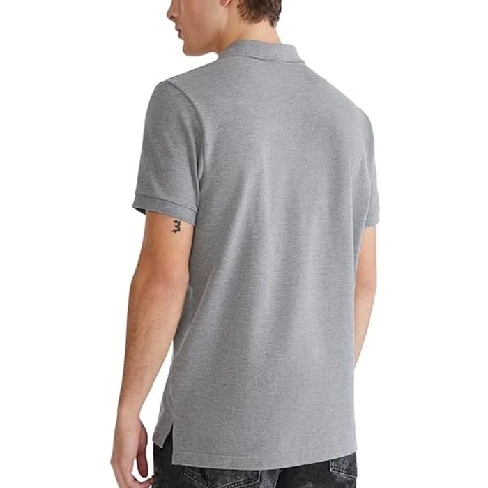 Aero A87 Solid Pique Polo, Charcoal Heather Grey, S by AEROPOSTALE - Image 2