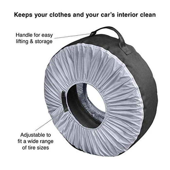 Kurgo Seasonal Tire Tote | Spare Tire Cover | Portable Wheel Bags | Winter Tire Cover | Eco-Friendly Tire Totes | Handle for Easy Transportation | Universal Fit by Kurgo - Image 2
