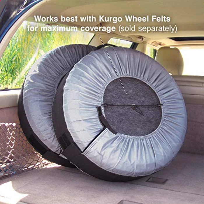 Kurgo Seasonal Tire Tote | Spare Tire Cover | Portable Wheel Bags | Winter Tire Cover | Eco-Friendly Tire Totes | Handle for Easy Transportation | Universal Fit by Kurgo - Image 3