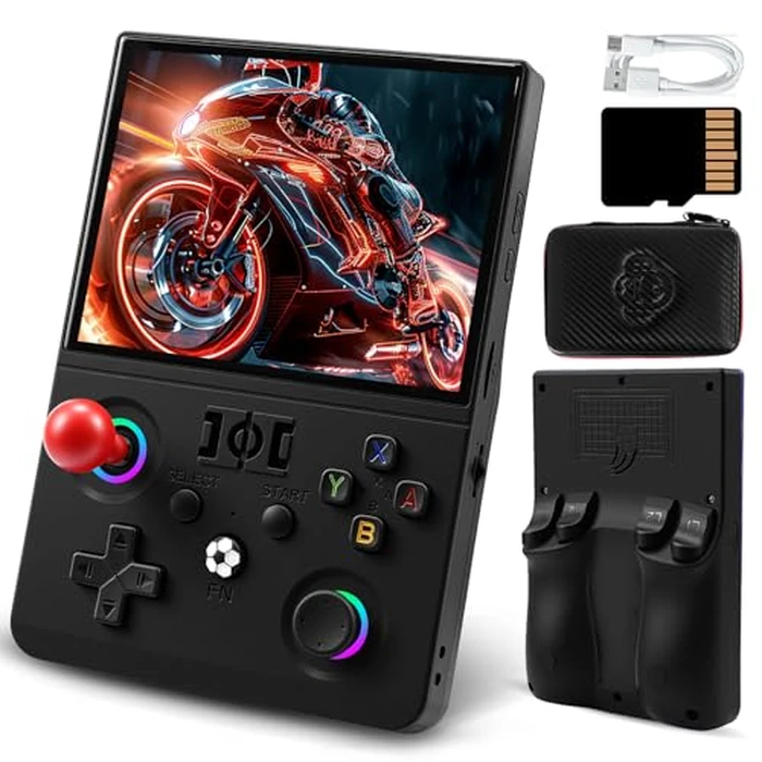 EraVortx R36MAX2 Retro Gaming Console, 4.5 Inch 4K HD IPS Screen Retro Video Game Console, Handheld Game Console Preloaded 30+ Emulator Games, Linux System, Portable Video Console for Adult by EraVortx - Used - Like New condition - US$94.99