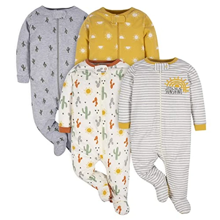 Gerber Unisex Baby 4 Pack 'N Play Footie And Toddler Sleepers, Southwest, 3-6 Months US by Gerber - Image 1