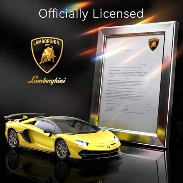 AEROQUEST Lamborghini Remote Control Car, 1:24 Scale Electric Sport Racing Hobby Toy Car Lamborghini Model Vehicle for Boys Girls Birthday Gifts, Yellow by AEROQUEST - Image 2