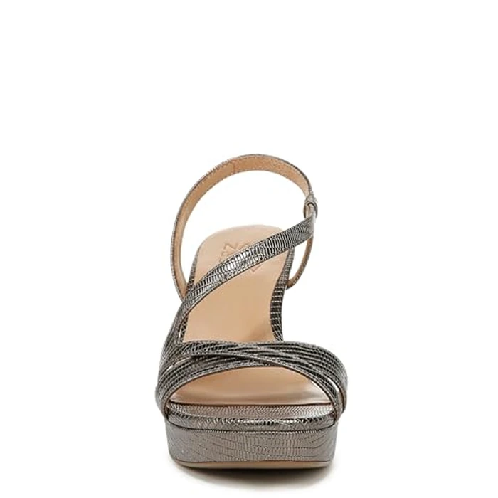 Naturalizer Women's Abby Heeled Sandal, Pewter Lizard, 7.5 by Naturalizer - Image 2