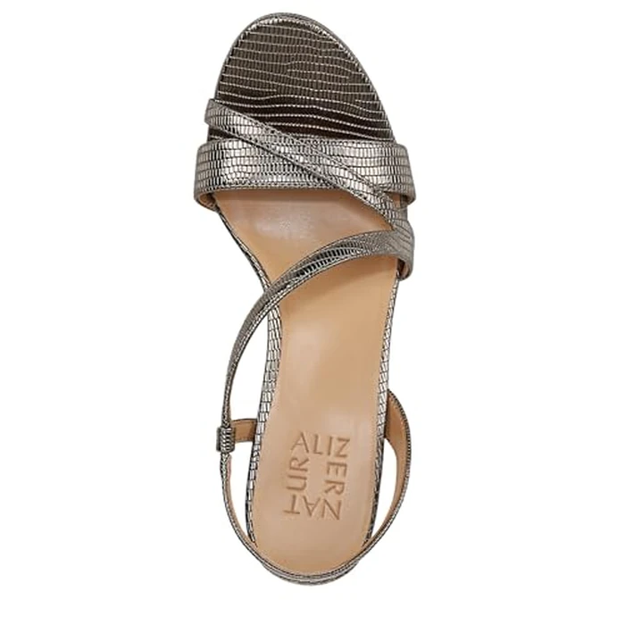 Naturalizer Women's Abby Heeled Sandal, Pewter Lizard, 7.5 by Naturalizer - Image 5