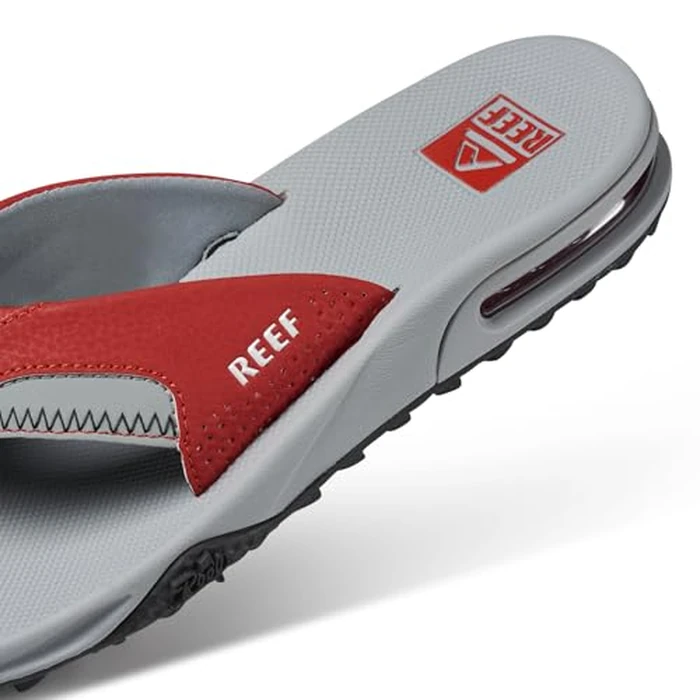 REEF Fanning Pregame Men's Bottle Opener Flip Flop, Arch Support, Durable Outsole, Water Friendly, Red/Grey, 11 by REEF - Image 7