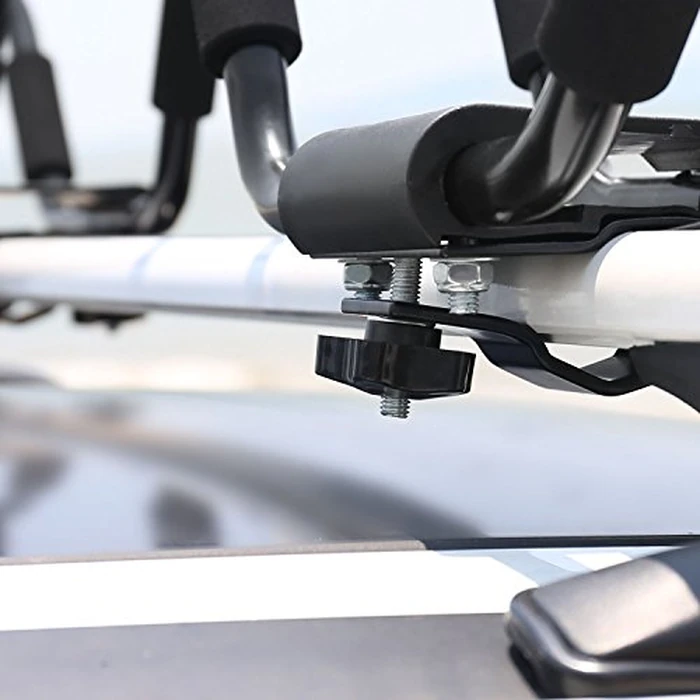 Leader Accessories Kayak Rack 2 Pair J Bar for Canoe Surf Board SUP On Roof Top Mount Crossbar with 4 pcs Tie Down Straps by Leader Accessories - Image 8