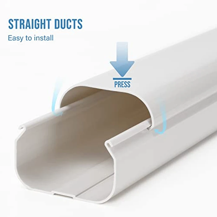 HOXHA 3" W 16.1Ft L Line Set Cover Kit for Mini Split & Central AC Systems - White PVC Tubing Cover - 487mm Length by HOXHA - Image 5