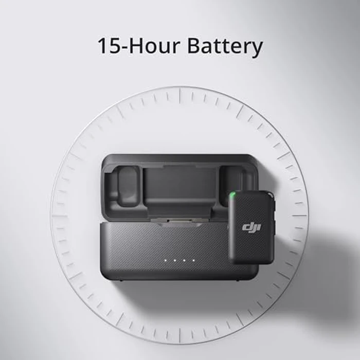 DJI Mic (2 TX + 1 RX + Charging Case), Wireless Lavalier Microphone, 250m (820 ft.) Range, 15-Hour Battery, Noise Cancellation Wireless Microphone for PC, iPhone, Record Interview, YouTube, Black by DJI - Image 4
