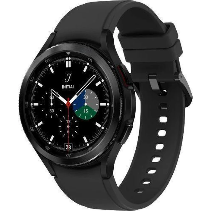 Samsung Galaxy Watch4 (Bluetooth + LTE) - 16GB - 46mm - Black Classic (Stainless Steel) Case with Black Fluoroelastomer Ridge Sports Band by Samsung - Image 2