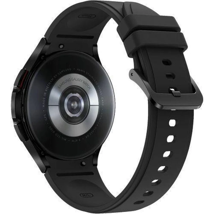 Samsung Galaxy Watch4 (Bluetooth + LTE) - 16GB - 46mm - Black Classic (Stainless Steel) Case with Black Fluoroelastomer Ridge Sports Band by Samsung - Image 5