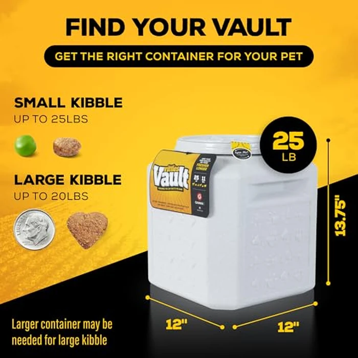 Gamma2 Vittles Vault Pet Food Storage Containers - Sealed Dog and Cat Food Storage Container, Fits up to 25lbs, Made in the USA - [12"L x 13.75"H] by Gamma2 - Image 2