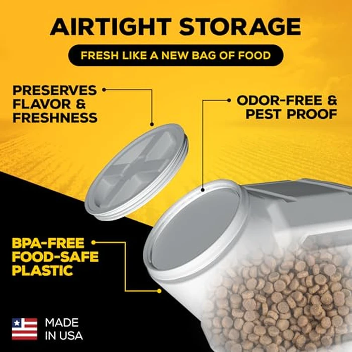 Gamma2 Vittles Vault Pet Food Storage Containers - Sealed Dog and Cat Food Storage Container, Fits up to 25lbs, Made in the USA - [12"L x 13.75"H] by Gamma2 - Image 5