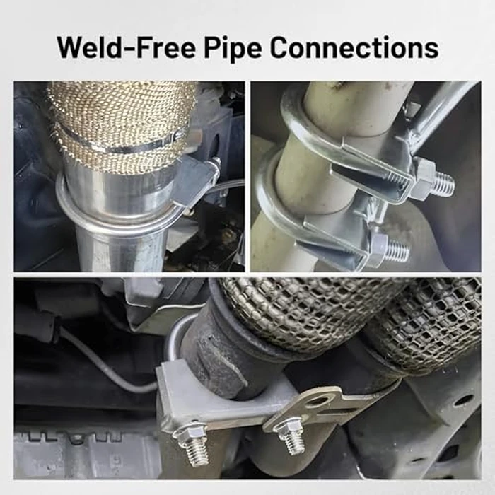 EVIL ENERGY 5" Heavy Duty U Bolt Exhaust Clamp, 5 Inch Stainless Steel U Muffler Clamps, Saddle Style, 2PCS by EVIL ENERGY - Image 6