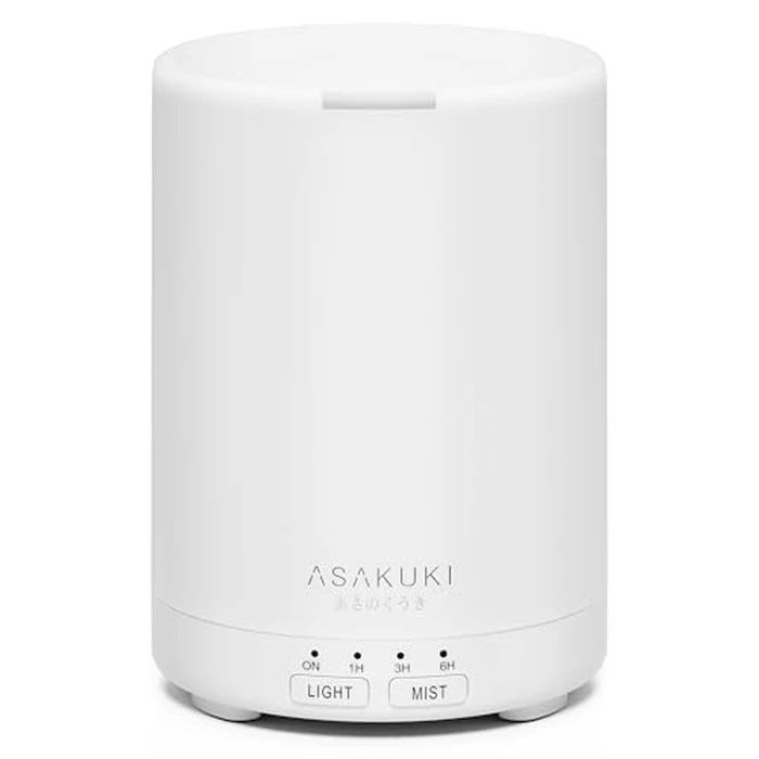 ASAKUKI Essential Oil Diffuser for Home, 300 ml Humidifier with Automatic Shut-Off, Quiet Aromatherapy Diffuser with 7 LED Lights for Living Room, Kitchen, Bedroom, Hotel, Gift for Mom - Pure White by ASAKUKI - Used - Like New condition - US$17.82