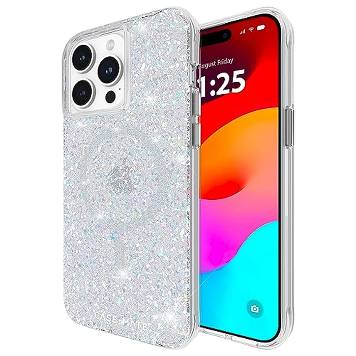 Case-Mate Apple iPhone 15 Pro Max Case for Women | Compatible w/MagSafe | 12ft Drop Protection | 6.7" iPhone 15 Pro Max Magnetic Case | Shock Proof & Anti-Scratch Cases for iPhone 15 | Twinkle Disco by Case-Mate - Used - Like New condition - CA$18.13
