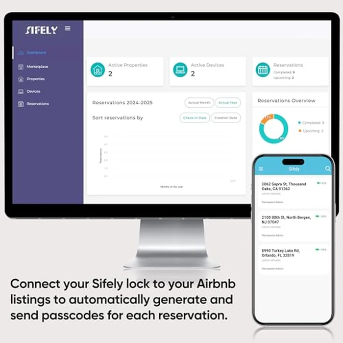 Fingerprint Smart Deadbolt with Keypad - Keyless Entry Lock for Home, Apartment, Office, Airbnb, Rental, Kids & Seniors, App & Code Access, Auto-Lock, Easy DIY Install, Compatible with Alexa & Google by Sifely - Image 5