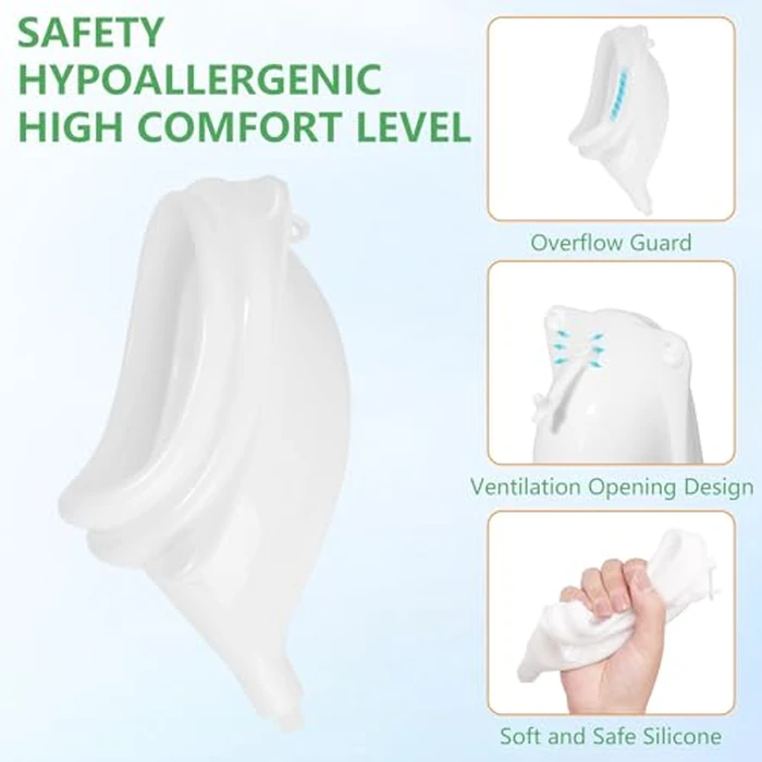 Wearable Urine Collector Set with Breathable Fixed Pants, 1.2M Catheter, Urinary Drainage Bags (1000ml*2, 2000ml) for Day and Night Use, Silicone Urine Collection Pouch, Navy Blue by GRLEAYIE - Image 4