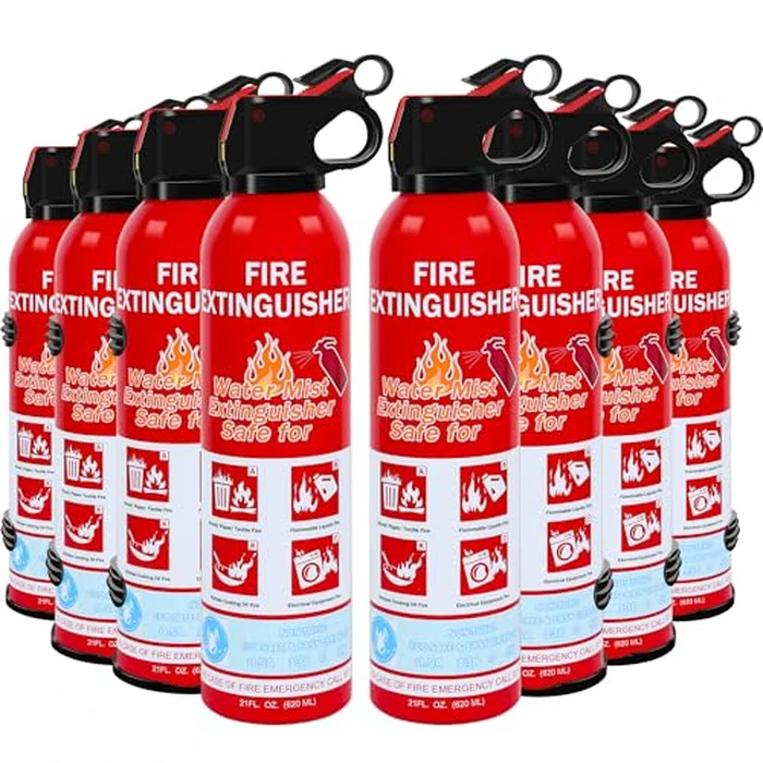 8 Pack Fire Extinguisher for Home, Kitchen, Car, and Grill,Ompact Water-Based A, B, C, K Extinguisher with Portable Non-Toxic Prevent Re-Ignition Easy Clean by Jasvelly - Used - Like New condition - US$60.10