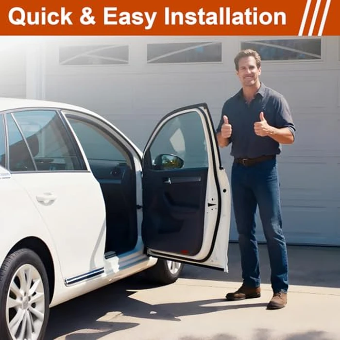 alophoty 53.8 Ft Car Door Seal Strip Universal Self Adhesive Automotive Weather Stripping, Double Layer 5-Hole Car Door Soundproofing Strip, Rubber Seal Strip for Cars Trucks SUVs RVs by alophoty - Image 6