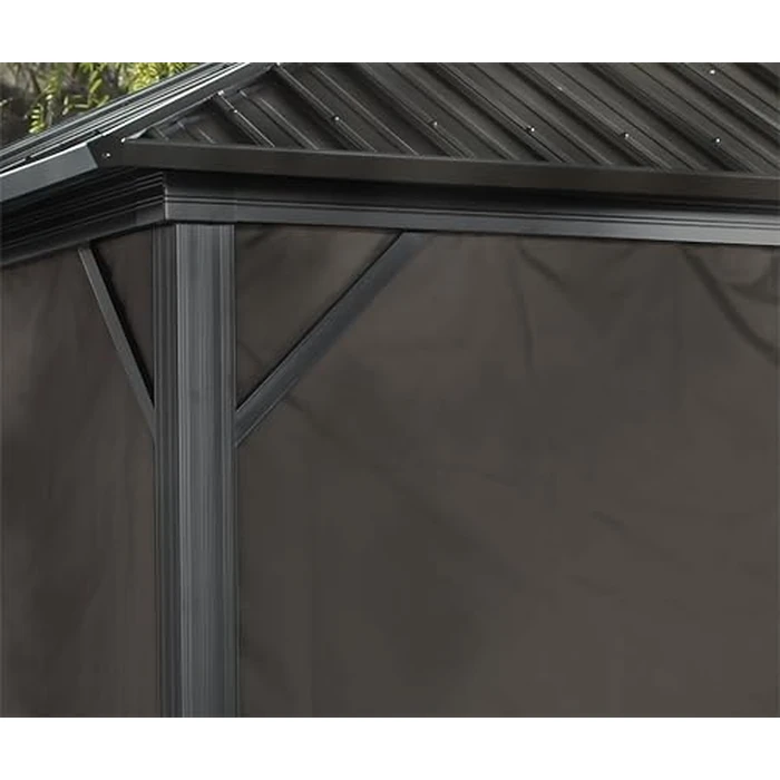 Sojag Accessories Set of 4 10' x 14' Curtains for Genova Outdoor Gazebo - Brown by Sojag - Image 3