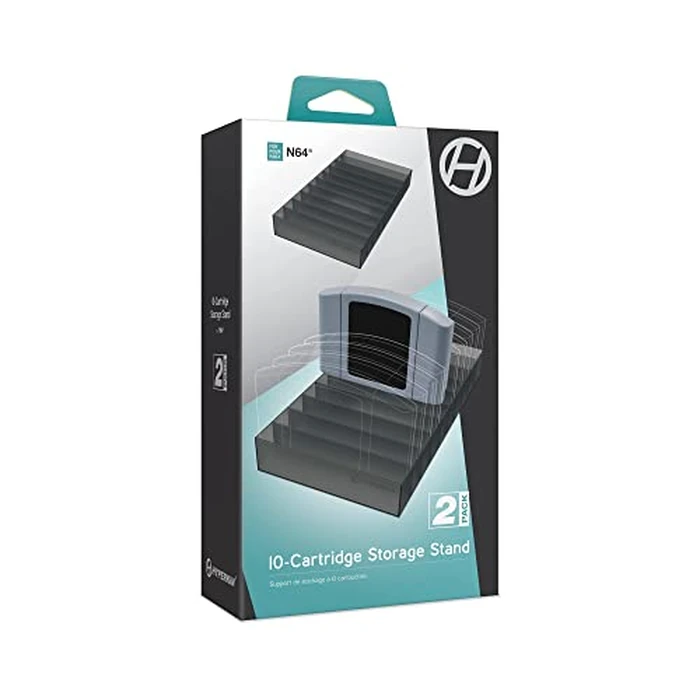 Hyperkin 10-Cartridge Holder Storage Stand for Nintendo 64 Games (2-Pack) | Stackable Retro Game Organizer for N64 Collectors by Hyperkin - Image 2